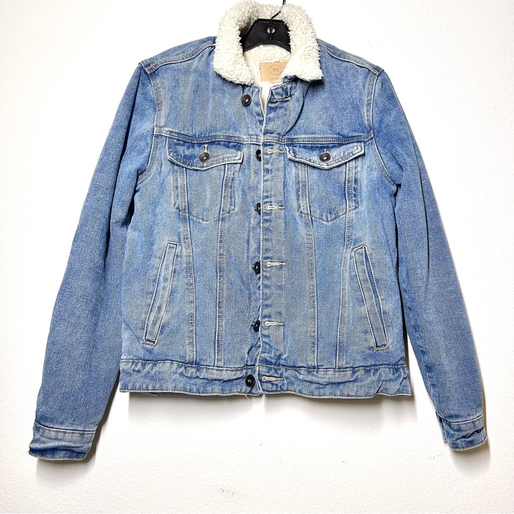 Cotton On Borg Shearling Heavy Denim Jacket